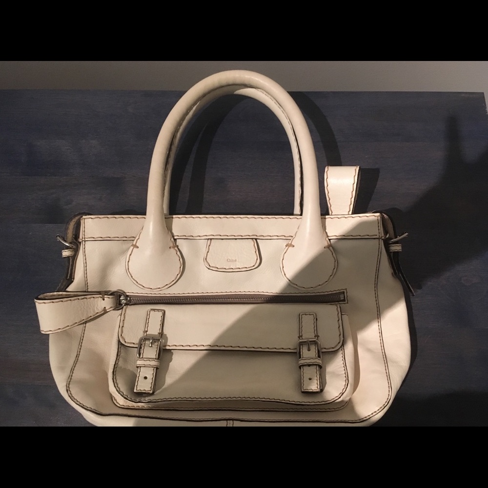 Chloé off white leather handbag